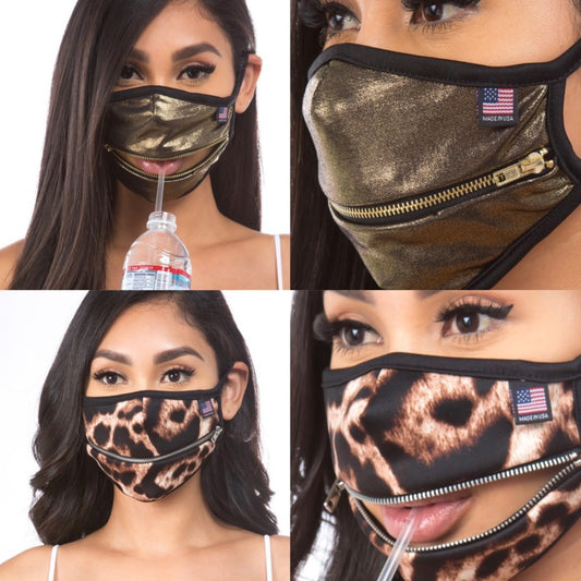 Glitz Zipper Masks